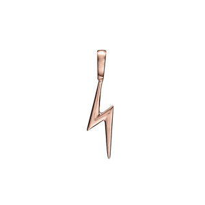 Polished Rose Gold Vermeil Blixt Lightning Bolt Charm