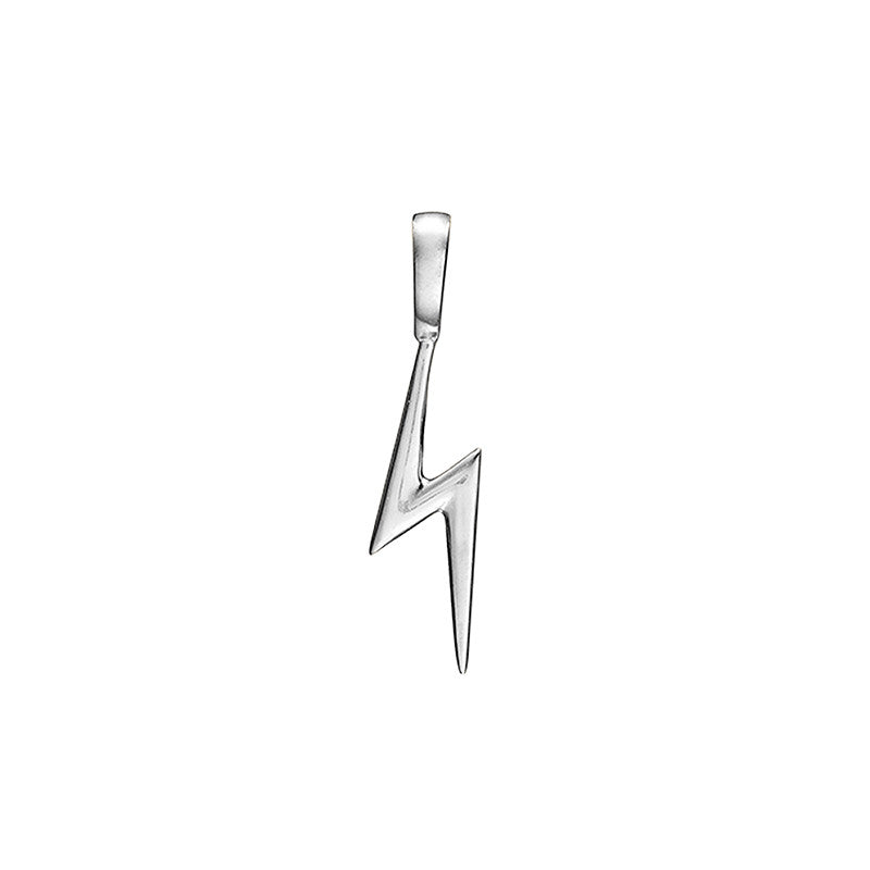 Polished Sterling Silver Blixt Lightning Bolt Charm