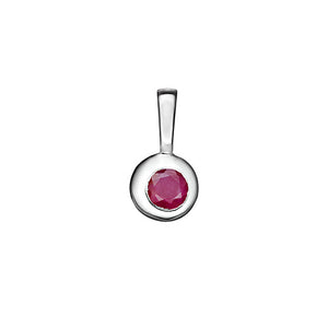 Moon Birthstone Charm Necklace