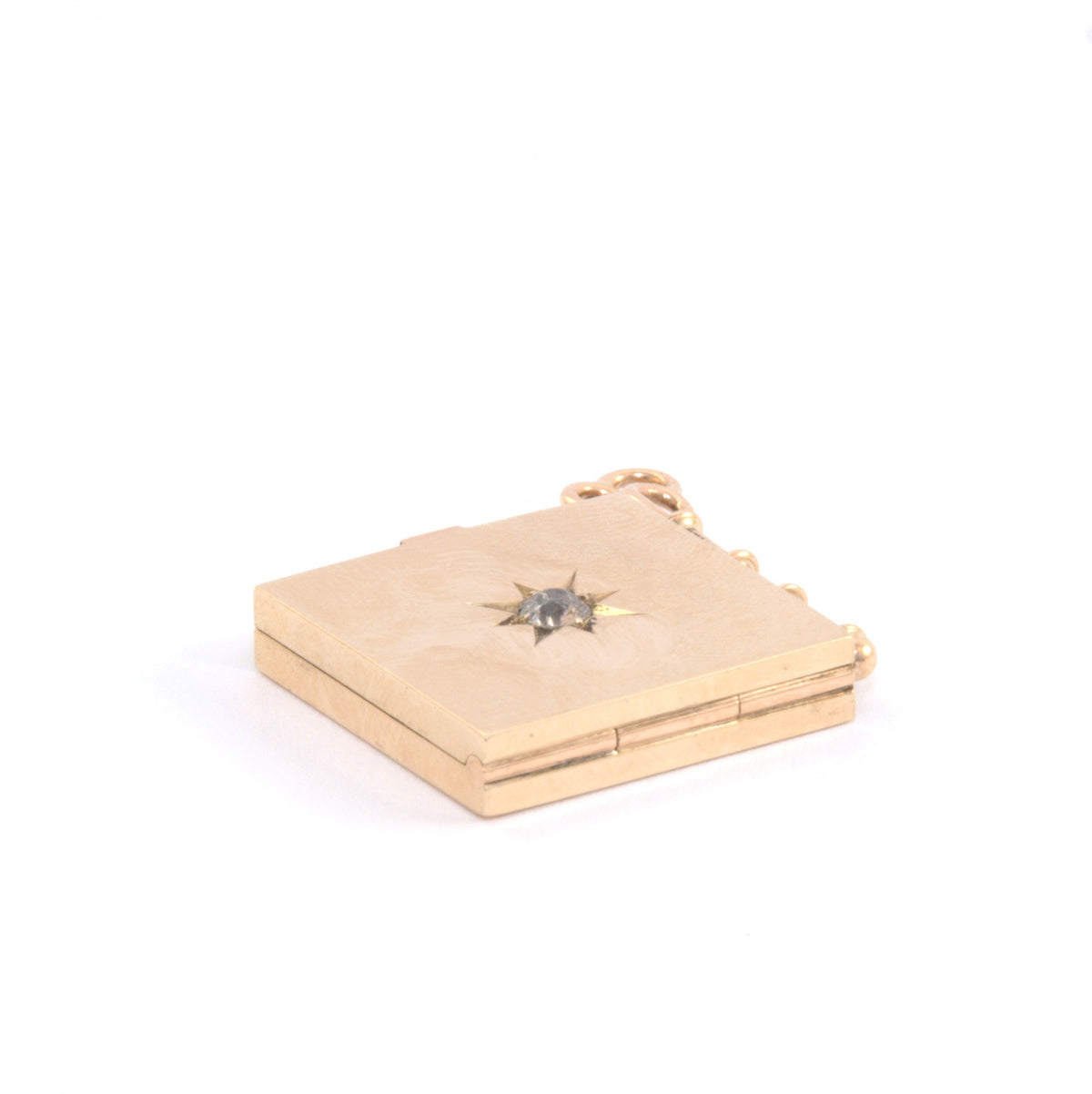 Diamond Star Solid Gold Locket