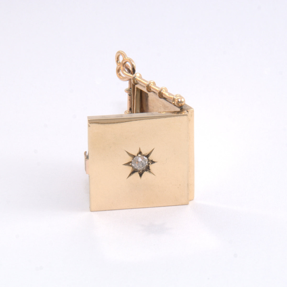 Diamond Star Solid Gold Locket
