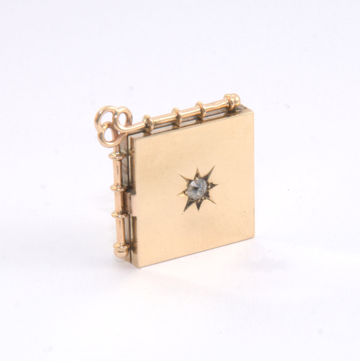 Diamond Star Solid Gold Locket