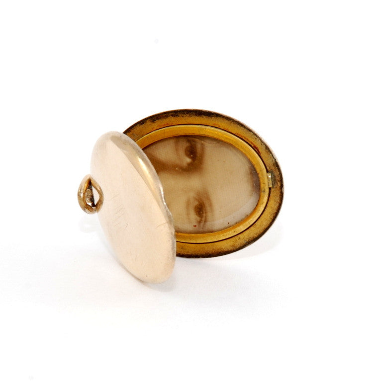 Oval Engraved North Star Locket