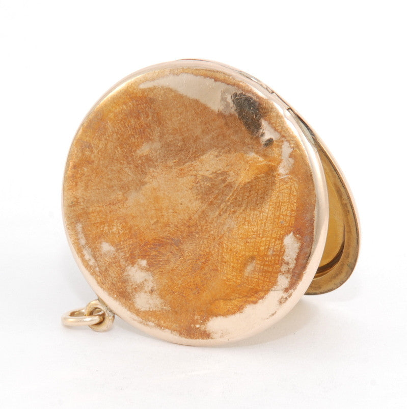 Pearl Crescent Moon & Fleur-de-lis Locket