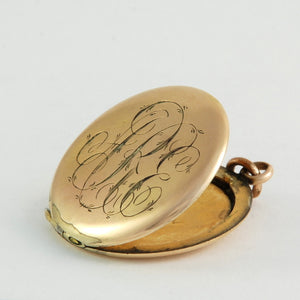 Large Round Solitaire Vintage Locket