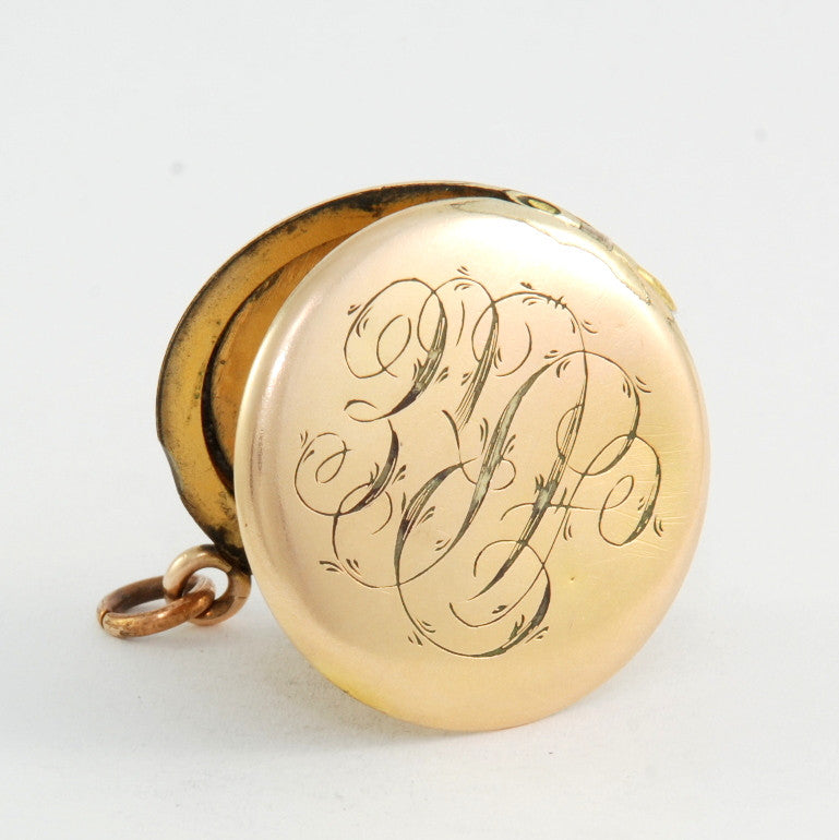 Large Round Solitaire Vintage Locket