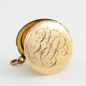 Large Round Solitaire Vintage Locket