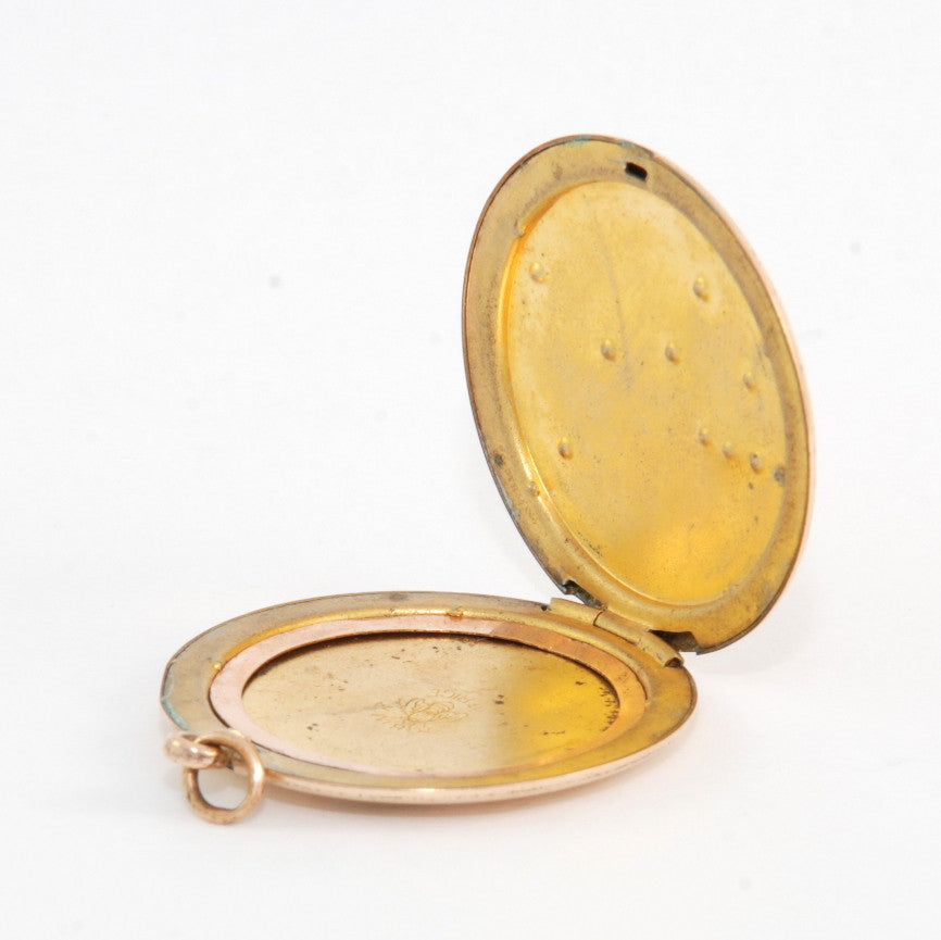 Violet Floral Engraved Locket