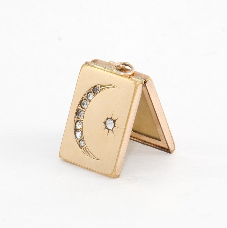 Rectangular Moon & Star Locket