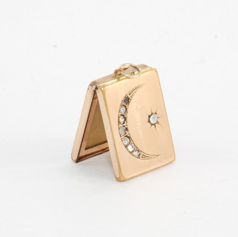 Rectangular Moon & Star Locket