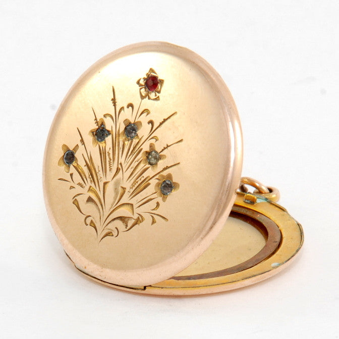 Floral Engraved Locket