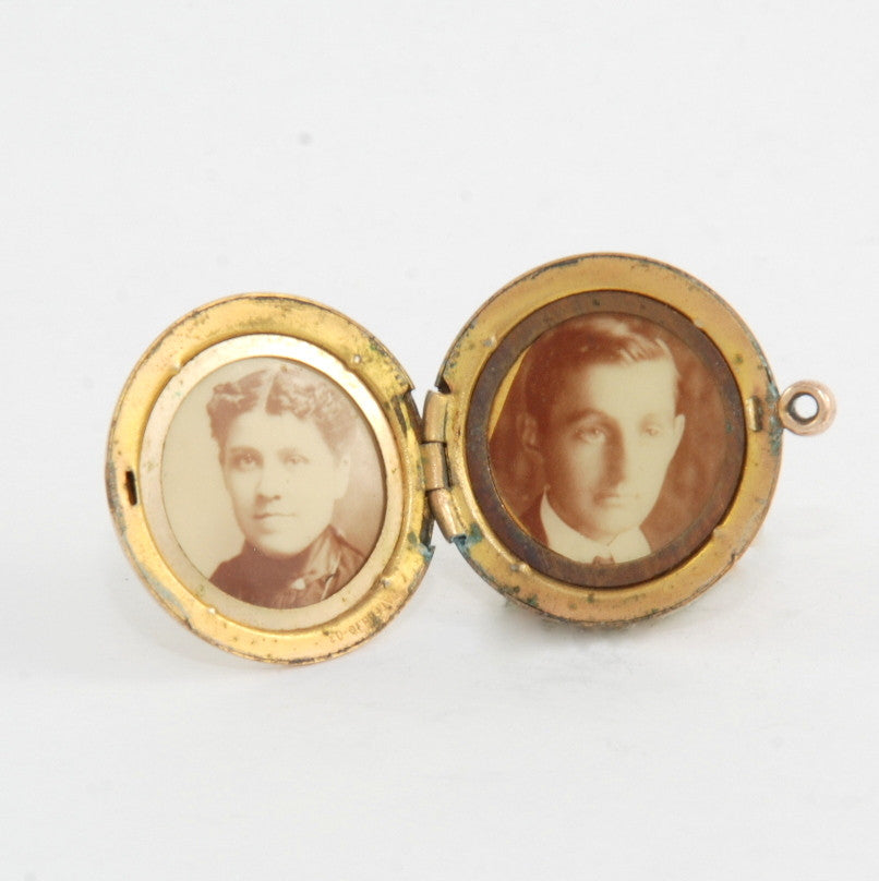 Small Round Moon & Star Vintage Locket