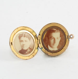 Small Round Moon & Star Vintage Locket