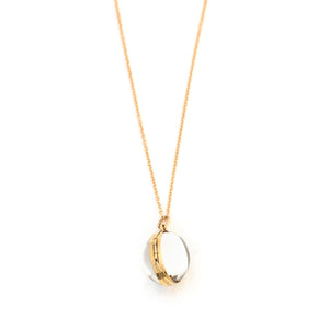 Petite Pool of Light Rock Crystal Locket
