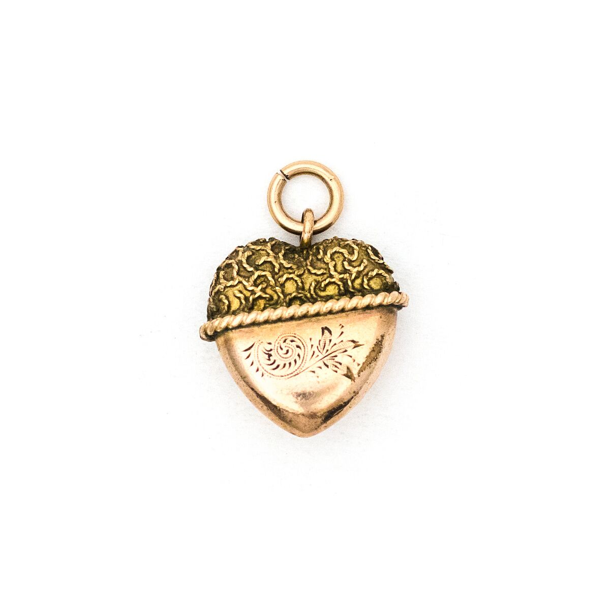Acorn Heart Charm