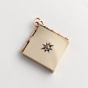 Diamond Star Solid Gold Locket