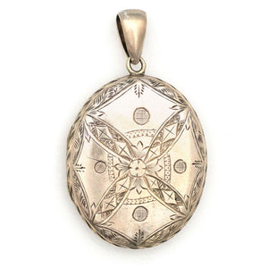 Sterling Silver Floral Compass Locket