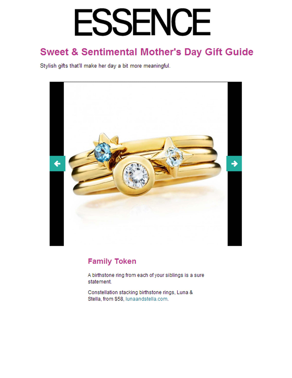 Crescent Moon Stacking Birthstone Rings - Sterling Silver