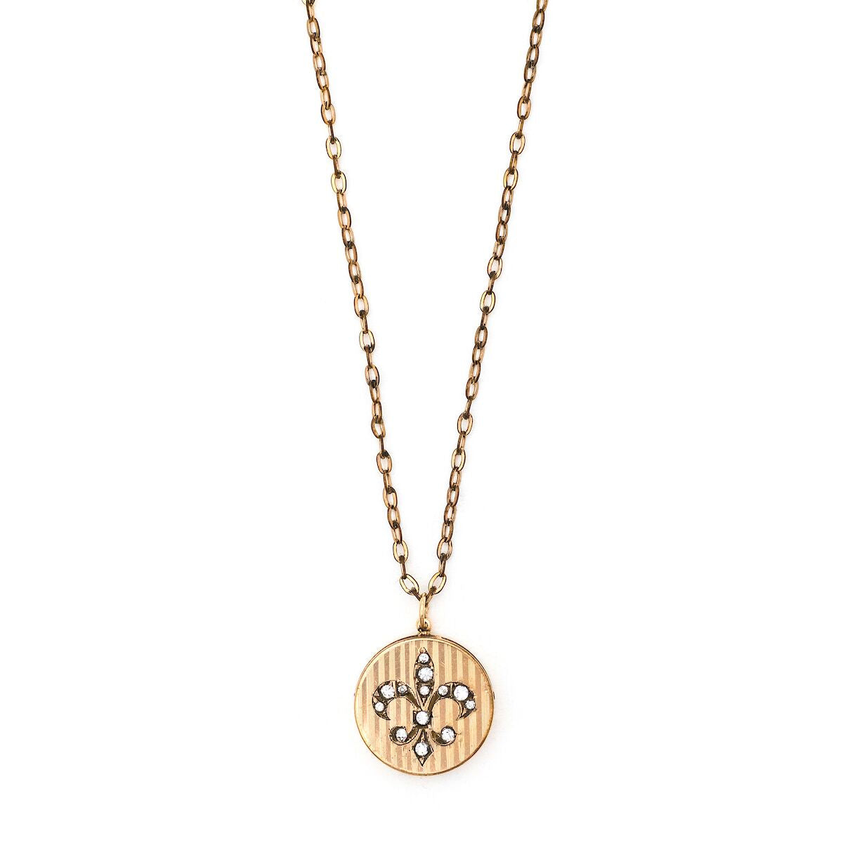 Fleur-de-Lis Pinstripe Locket