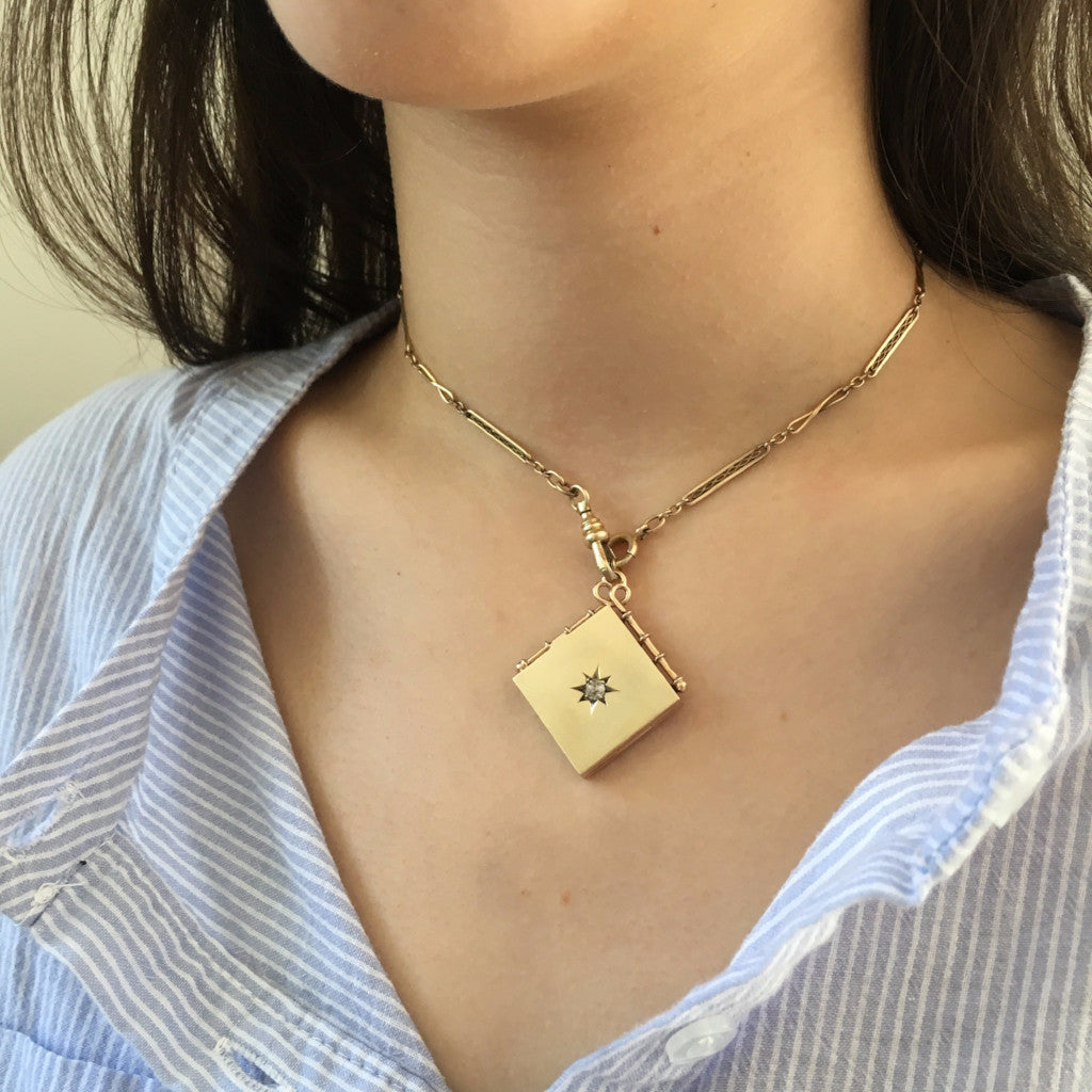 The Showstopper - Solid 14K and Diamond Victorian Locket