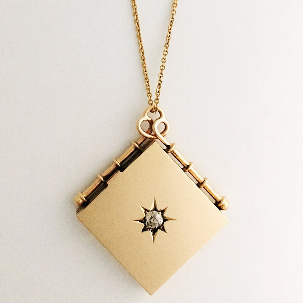 The Showstopper - Solid 14K and Diamond Victorian Locket