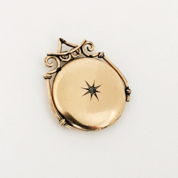 Diamond North Star Embellished Antique Locket