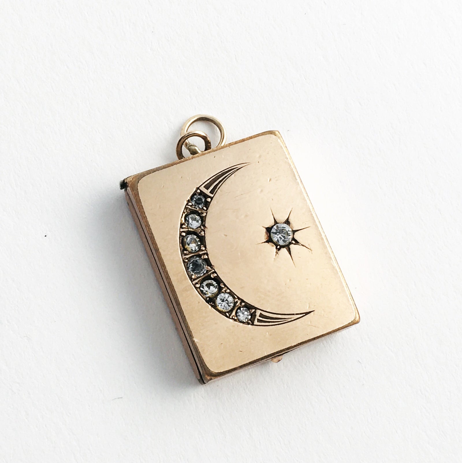 Rectangular Moon & Star Locket