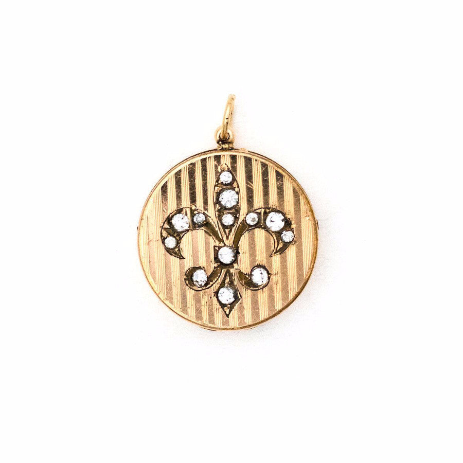 Fleur-de-Lis Pinstripe Locket
