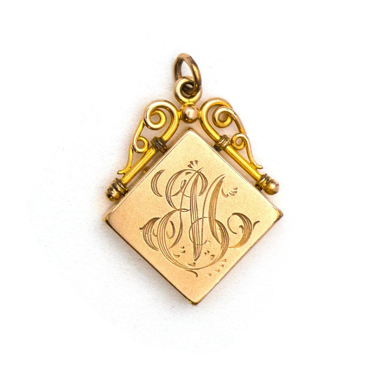 Crescent Moon & Star Square Locket