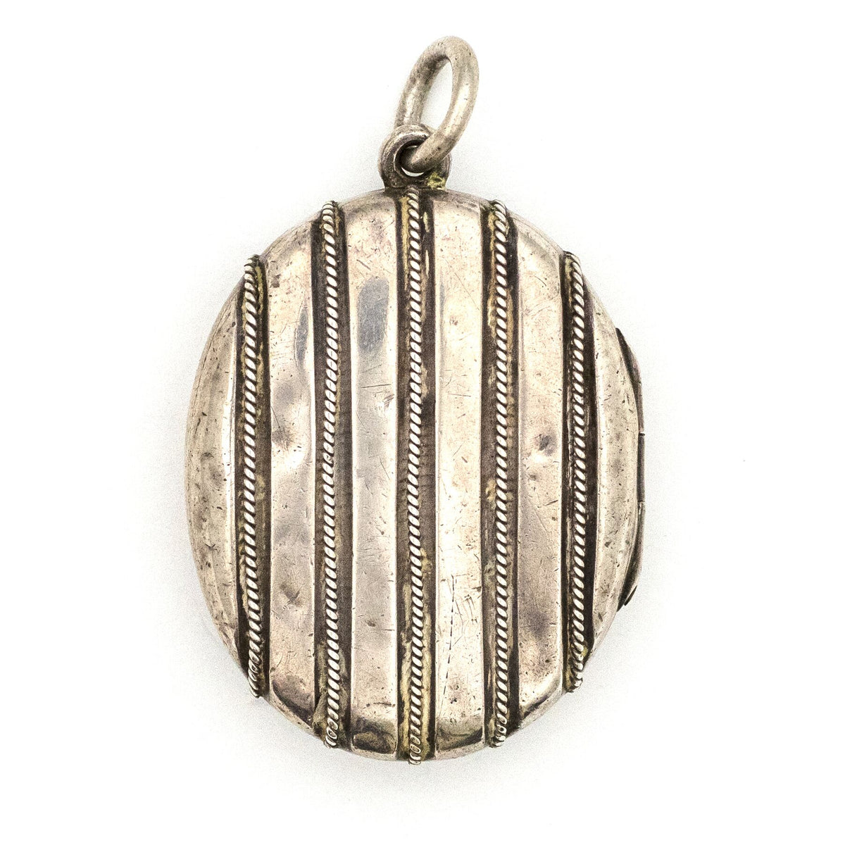 Sterling Silver Shadow Stripes Locket