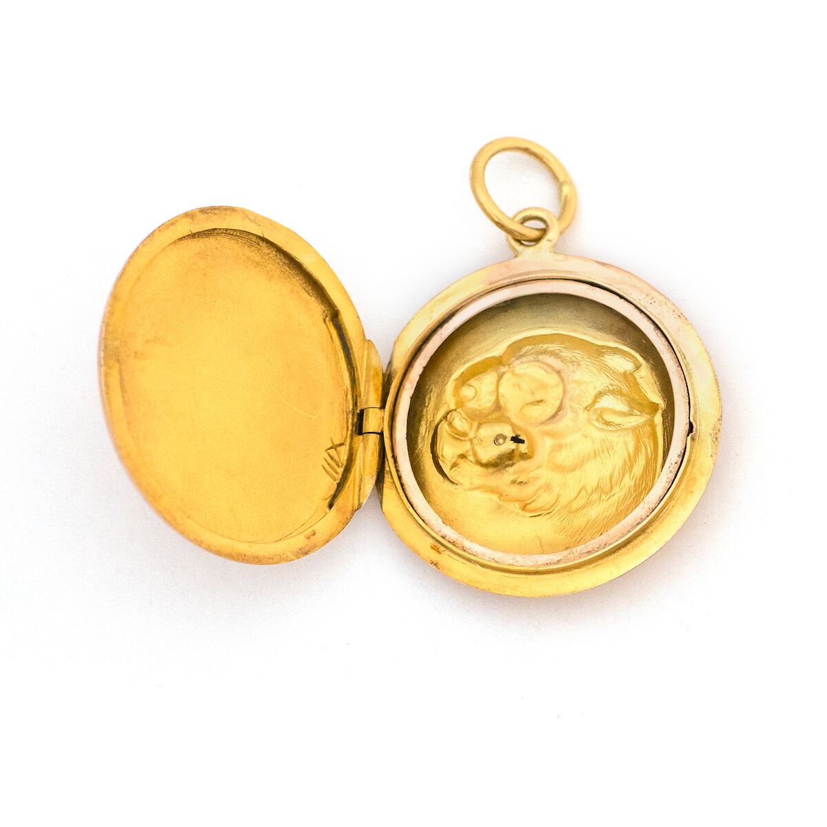 14K & Diamond Lioness Locket