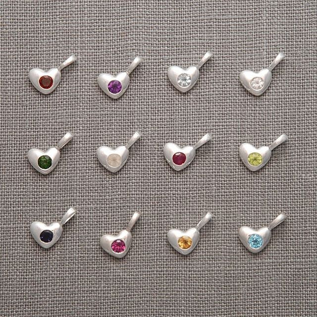 Heart Birthstone Charm