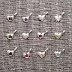 Heart Birthstone Charm