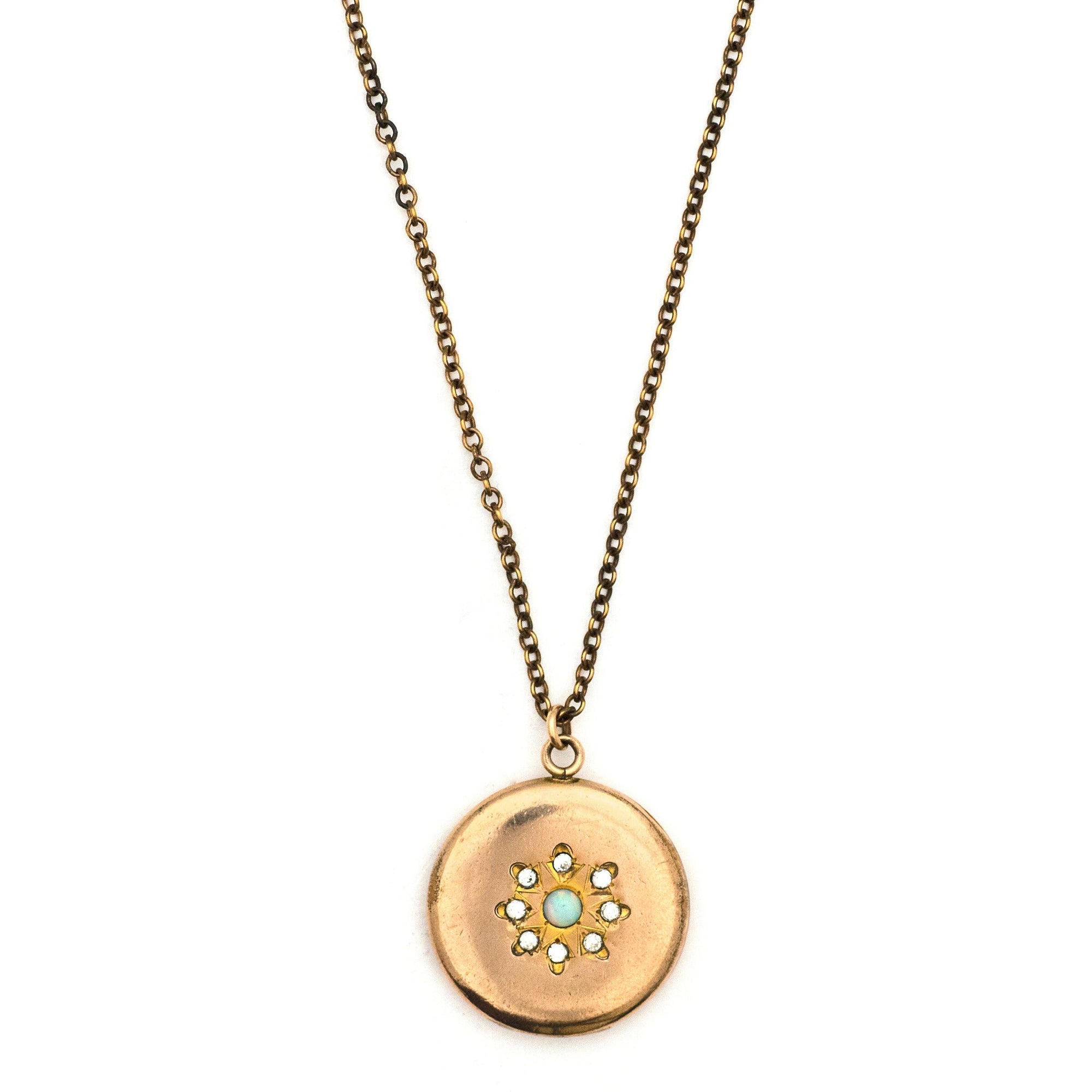 Opal Snowflake Locket