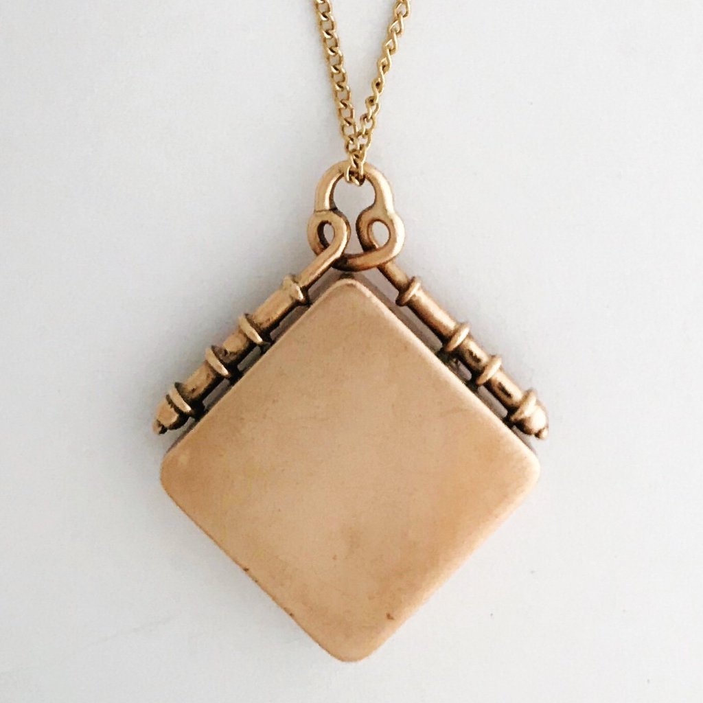 Solid 14K and Diamond Moon and Star Locket