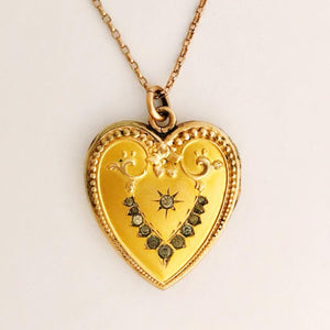 Victorian Floral Heart Locket