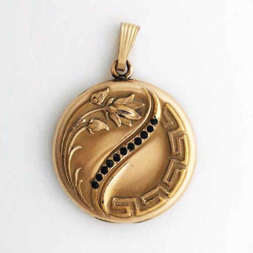 Lotus Flower Art Nouveau Locket