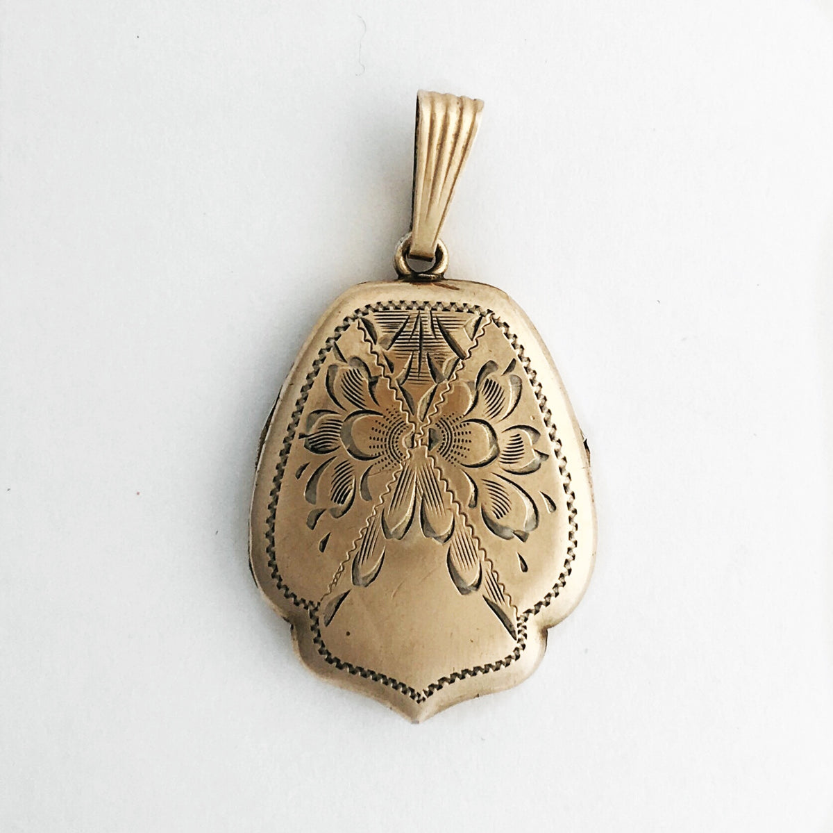 Floral Shield Antique Locket