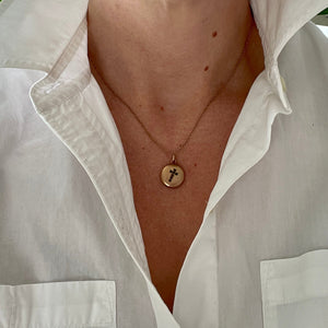 Petite Cross Antique Locket