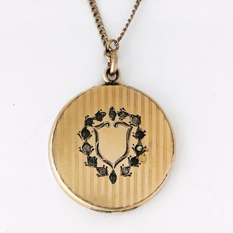 Shield Locket With Chain