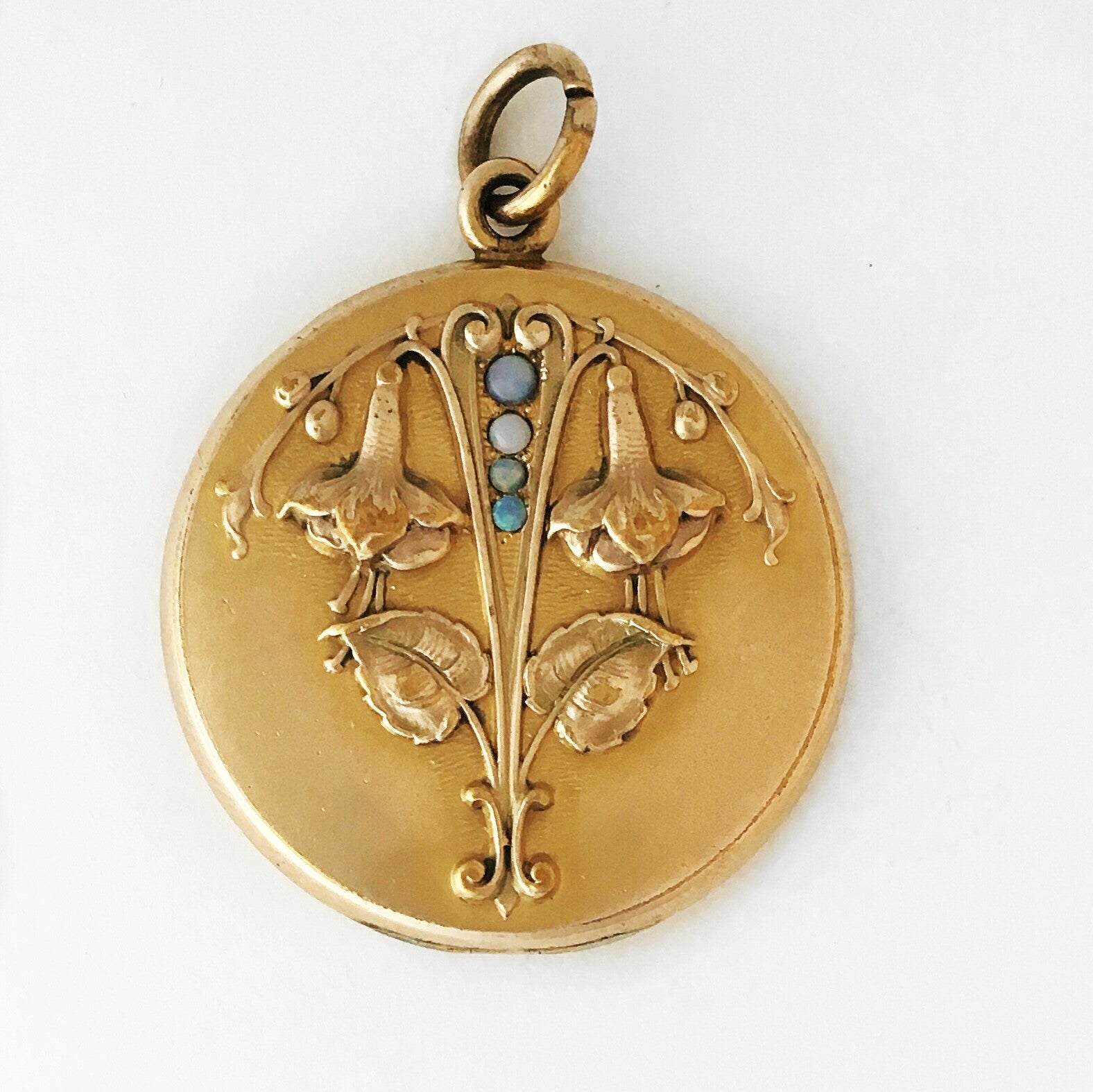 Opal Floral Locket