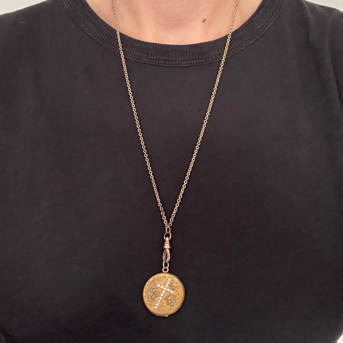 Lilies Cross Locket
