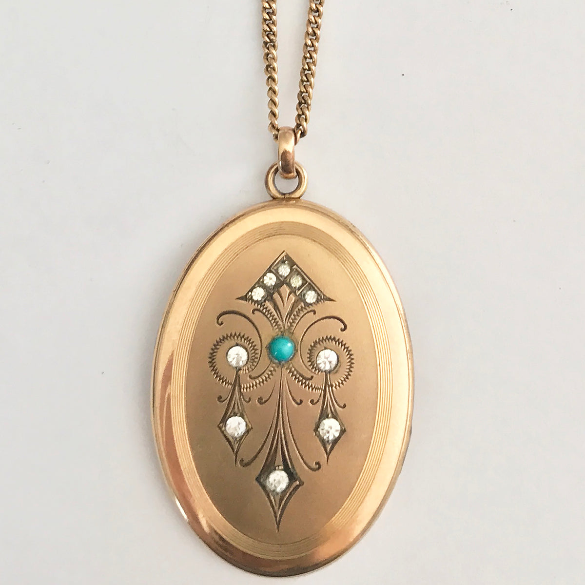 Turquoise Chandelier Antique Locket