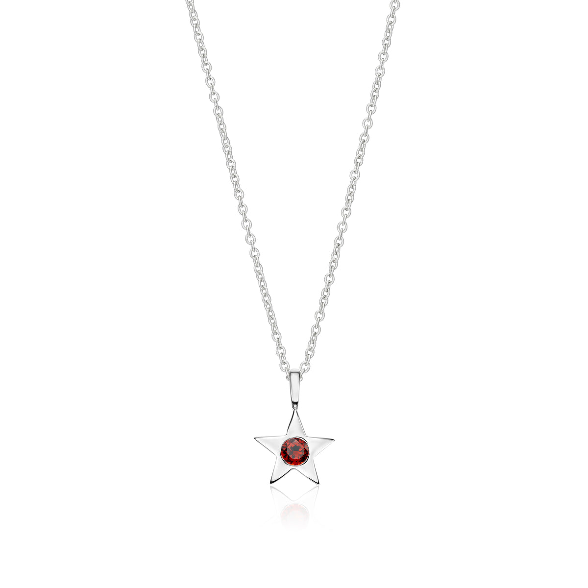 Star Birthstone Charm Necklace