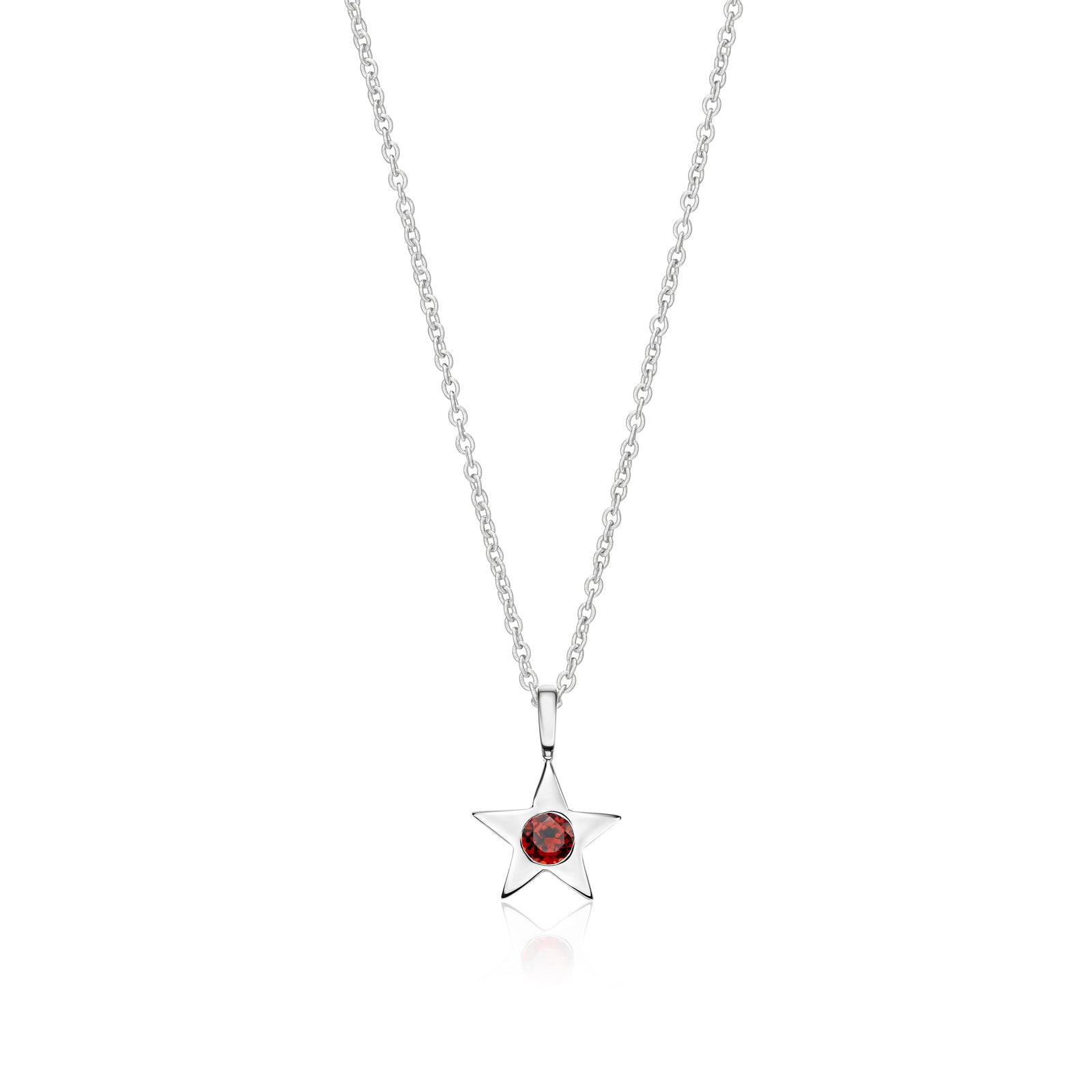 Star Birthstone Charm Necklace