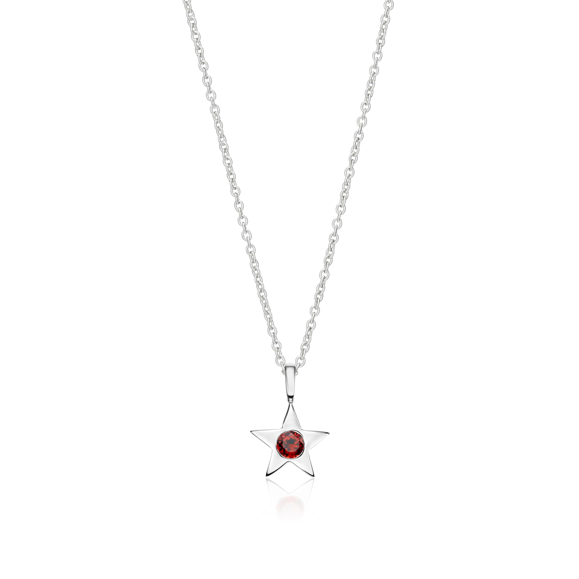 Star Birthstone Charm Necklace