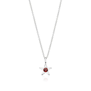 Star Birthstone Charm Necklace