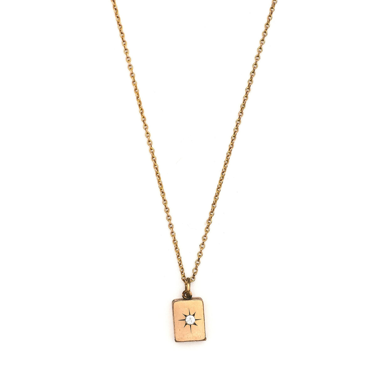 Petite Rectangular Starburst Locket