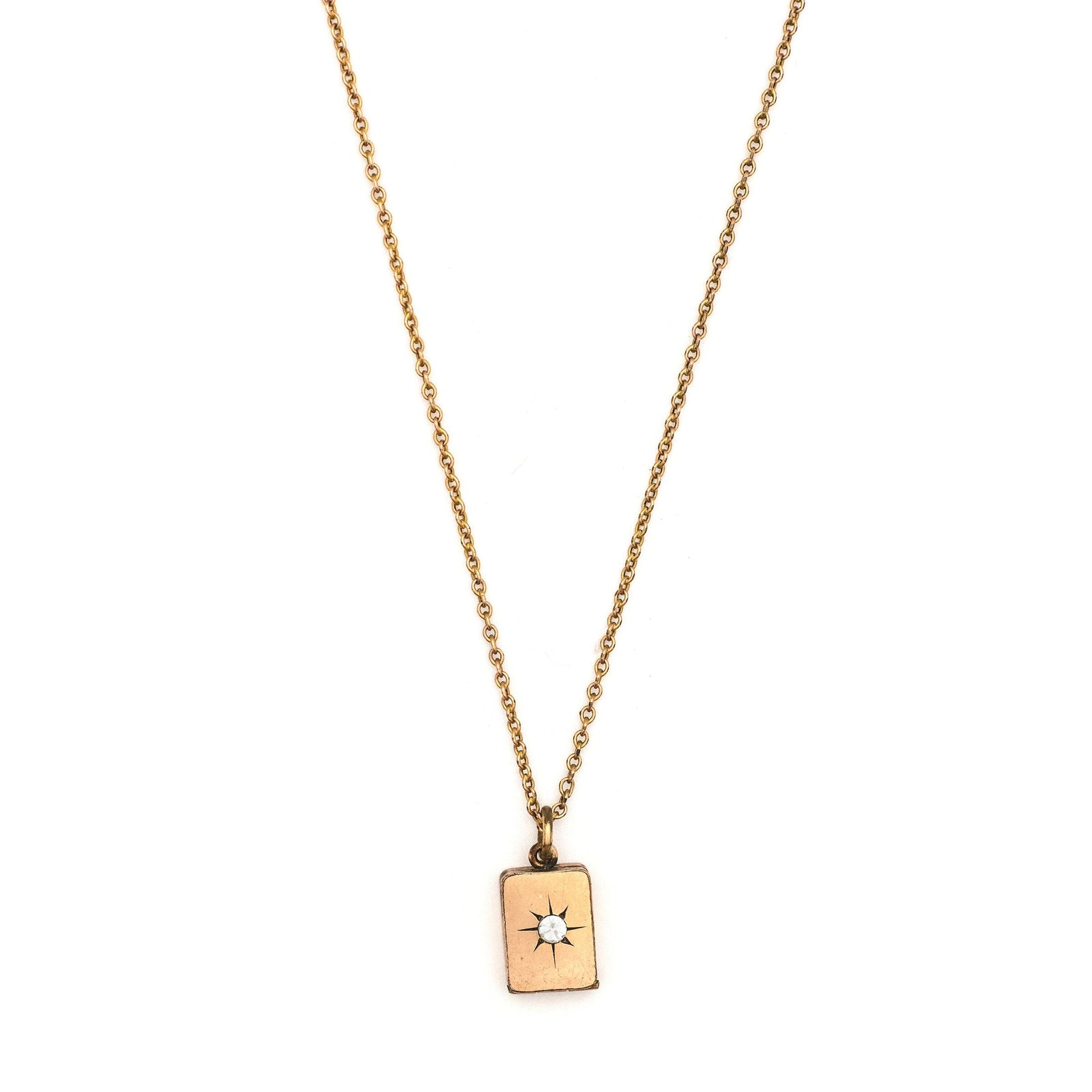 Petite Rectangular Starburst Locket