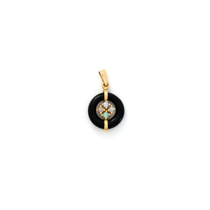 Onyx and Opal Vintage Necklace